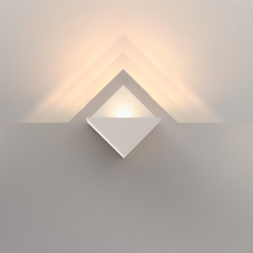 Modular+Impulse Square Wall 1x LED 3.8/5.5W 418/561lm 350/500mA 2700K CRI>90, IP44, seinavalgusti, hall-valge, liiteseadmeta